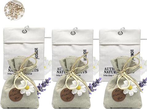 6-Pack Fresh Scented Sachet Packet, Air Freshener Bags for Drawers, Closets, Cars, Long-Lasting Sachet Bag Room Car Odor Deodorizer Fresh Scent, English Pear Freesia and Lavender