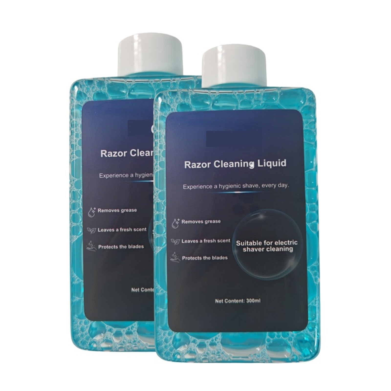Líquido de limpieza for afeitadora, cartucho renovador, limpieza de gérmenes del cabezal de afeitadora, 300ML(Black L)