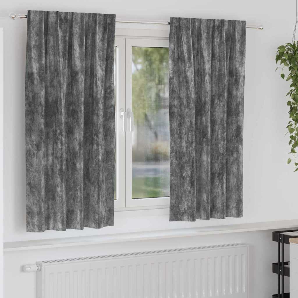 Cortinas de terciopelo gris, 2 unidades, 175 x 140 cm, con oscurecimiento y privacidad, aislamiento térmico, cortinas opacas para salón, dormitorio, habitación infantil, oficina