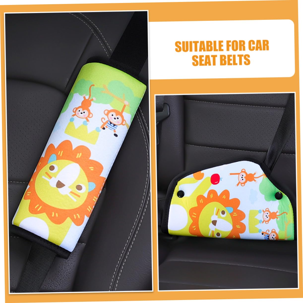 Ciieeo 4 Ensembles épaulettes protecteur sécurité soutien enfants coussin de bandoulière Ajusteur des sièges d'auto coussin de harnais de voiture accessoire siège auto flanelle