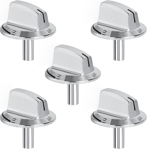 5 paquetes de repuesto 5304525746 de perillas de estufa de vástago largo compatible con perillas de horno de estufa de gas Frigidaire pieza de