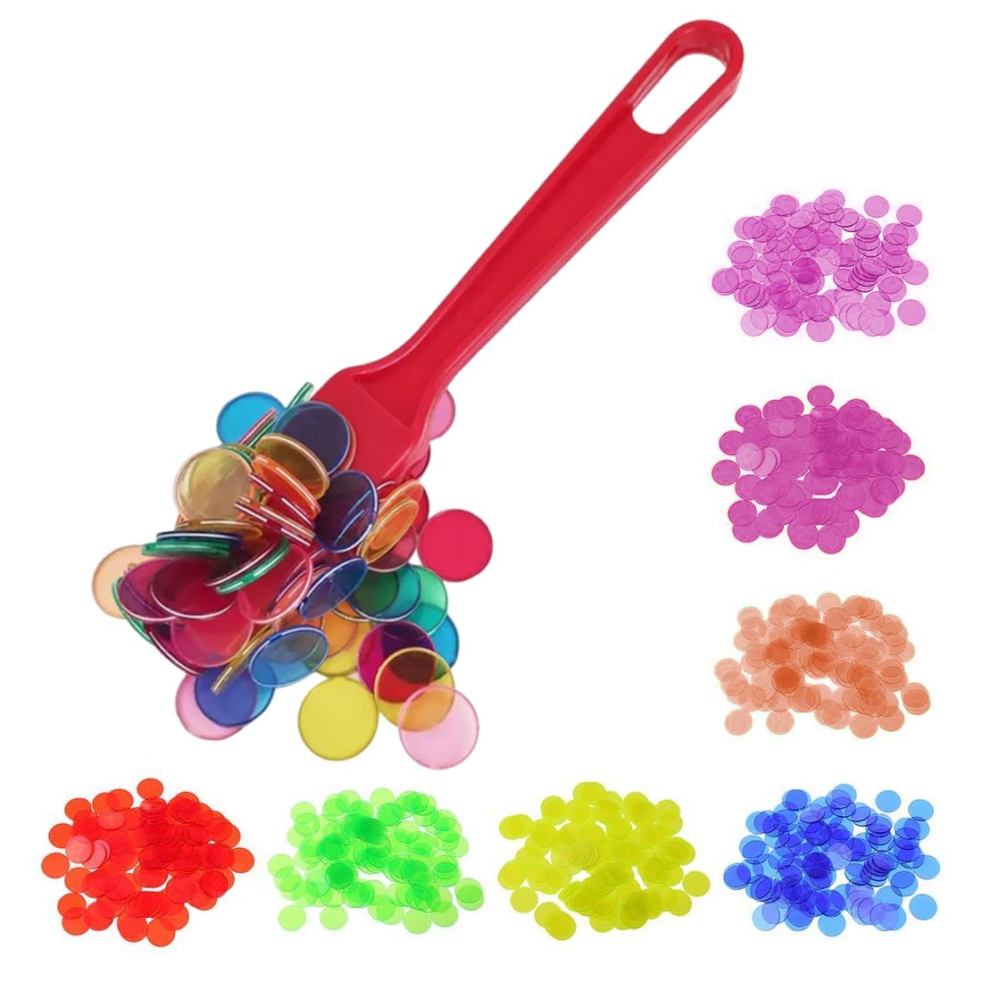 100 Jetons De Bingo Magnétiques Colorés Avec Anneaux Métalliques – Idéal Pour Jeux De Loto, Bingo, Comptage Mathématique Et Activités Éducatives