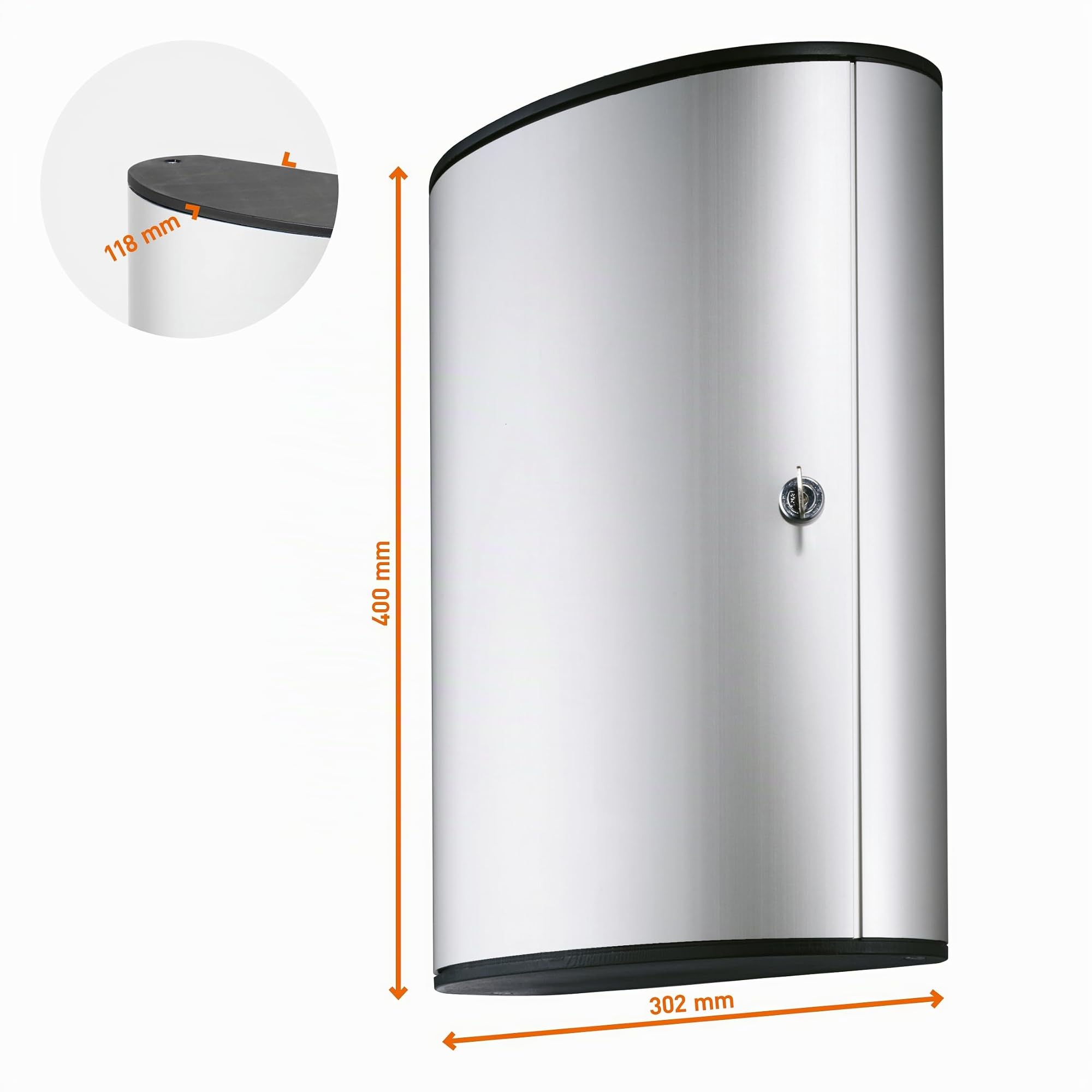 Durable 195523 Keybox Armoire pour 72 Clés Fermeture Par Serrure à Clés - avec 6 Porte-Clés Key Clip