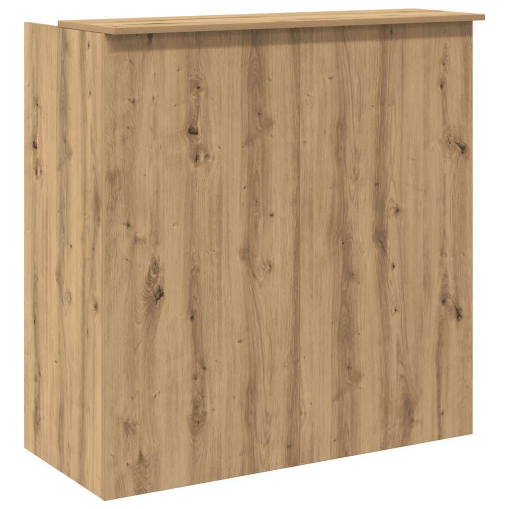 Hothingwell Ufficio Ricezione Chene Artigianale 100 x 50 x 103,5 cm Legno Ingenierie | Scaffali integrati, piano di lavoro alto, discreto, versatile per ufficio, hotel, clinica