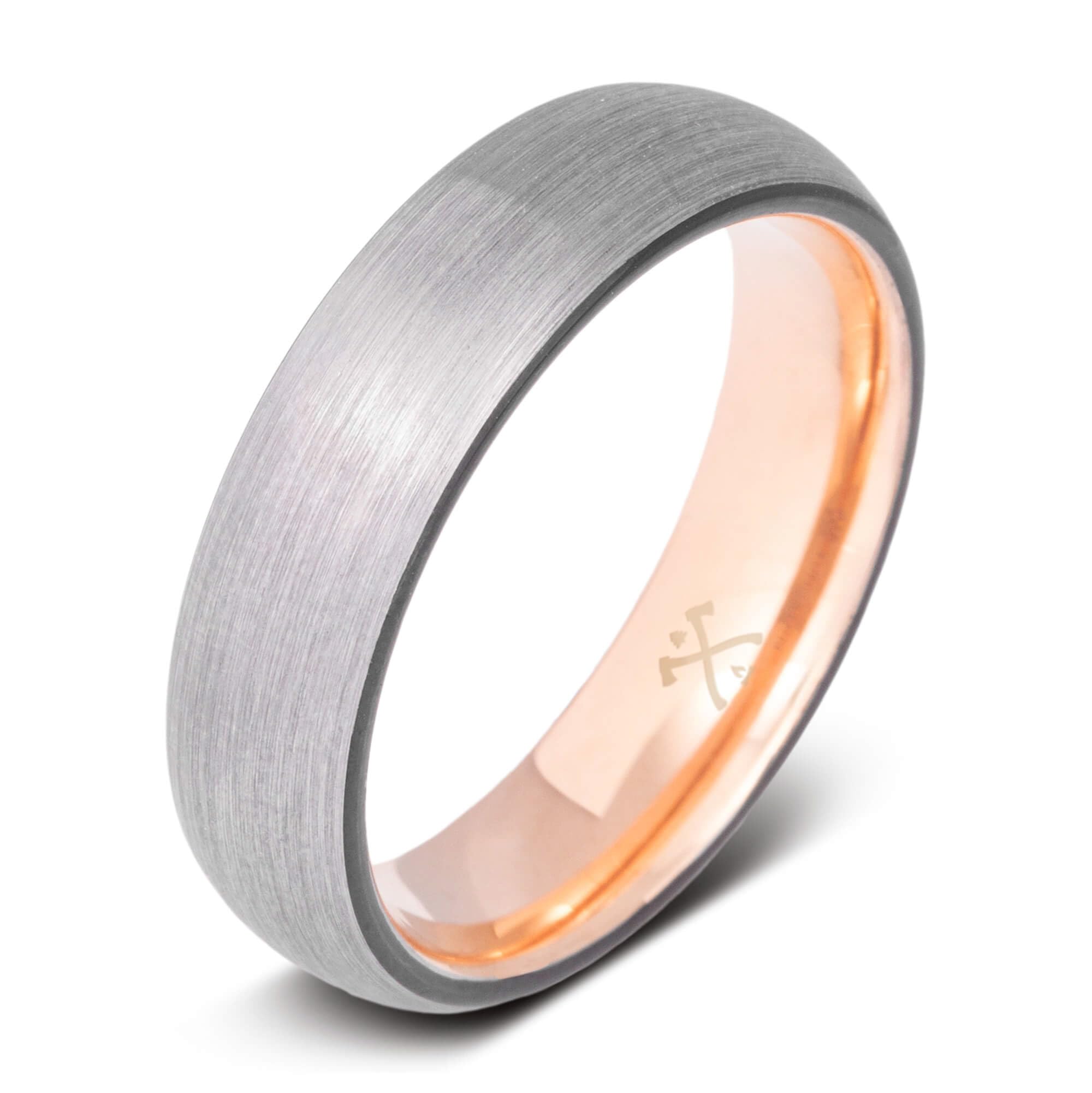 Manly Bands: Men's Rose Gold Wedding Bands and Rings - Made With 14K and 18K Rose Gold - Gift for Men - Free Silicone Ring Included
