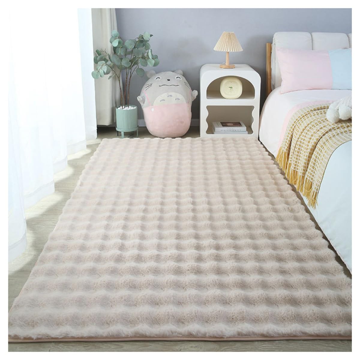 Carpet ultra doux moderne lavable et moelleux pour salon cosy