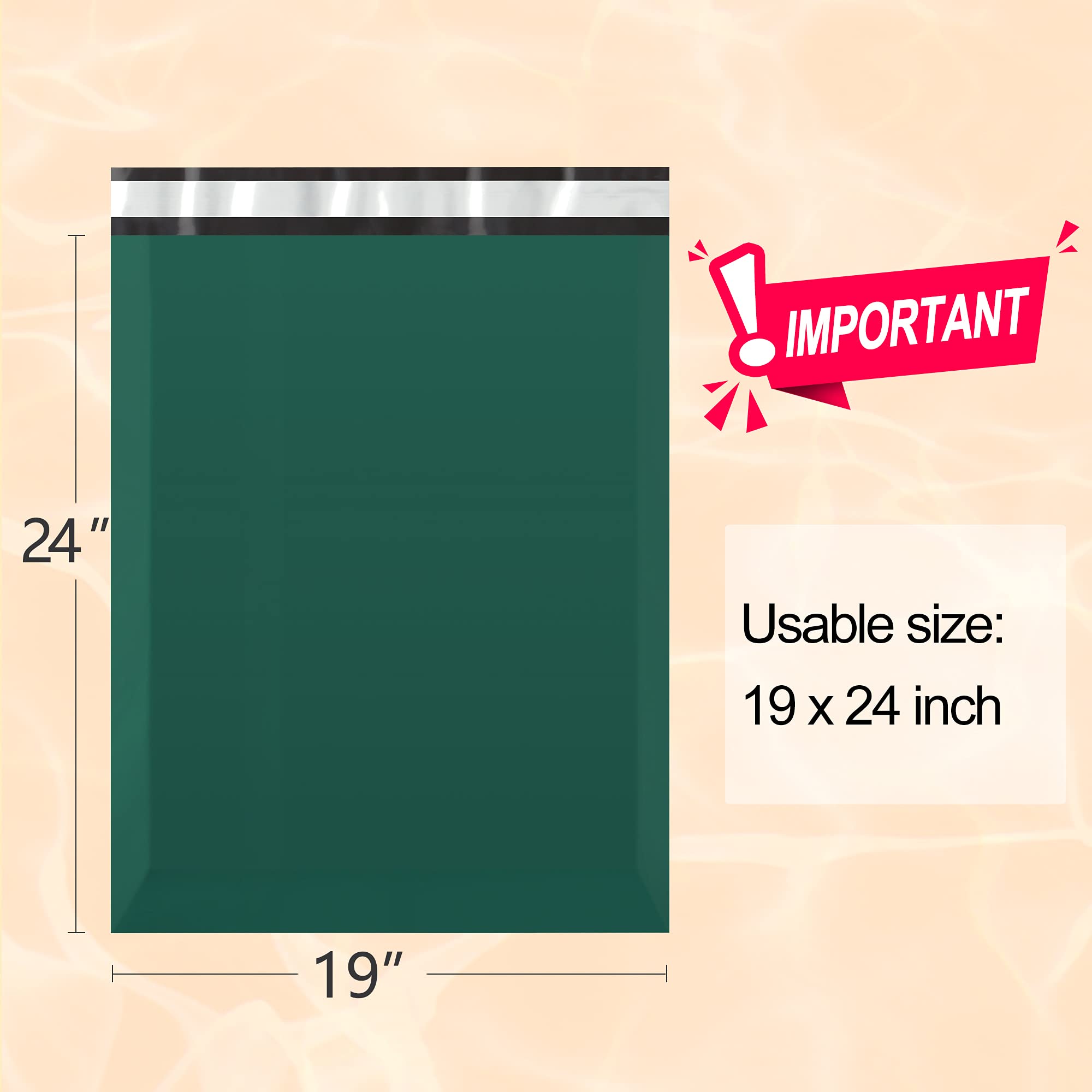 Famagic Poly Mailers 19 x 61 cm 50 szt. torby wysyłkowe ultramaryna zielone koperty wysyłkowe samoprzylepne torby do pakowania wodoodporne i odporne na rozdarcie torby do pakowania