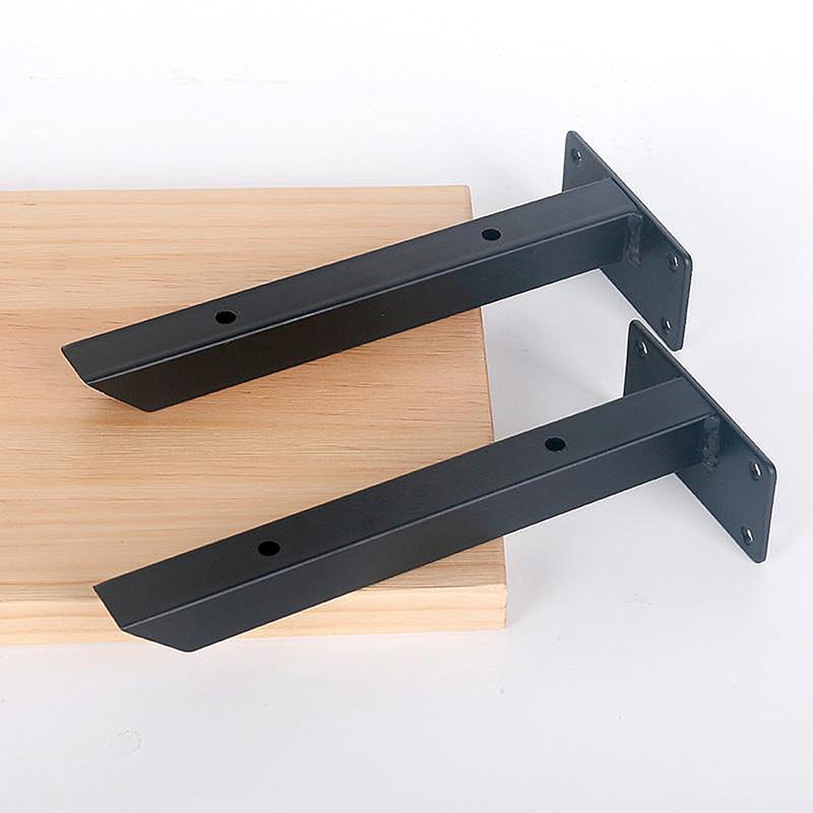 Soportes De Estante De Alta Resistencia,6X Soporte Estanterías Flotante Montados En La Pared De Metal De Hierro, Escuadra Estantería Ocultos Invisibles Que Incluyen Tornillos(25cm)