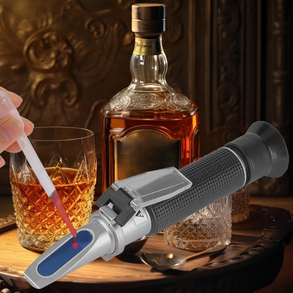 Refraktometr alkoholowy 0-80% V/ATC do testera zawartości etanolu w alkoholu