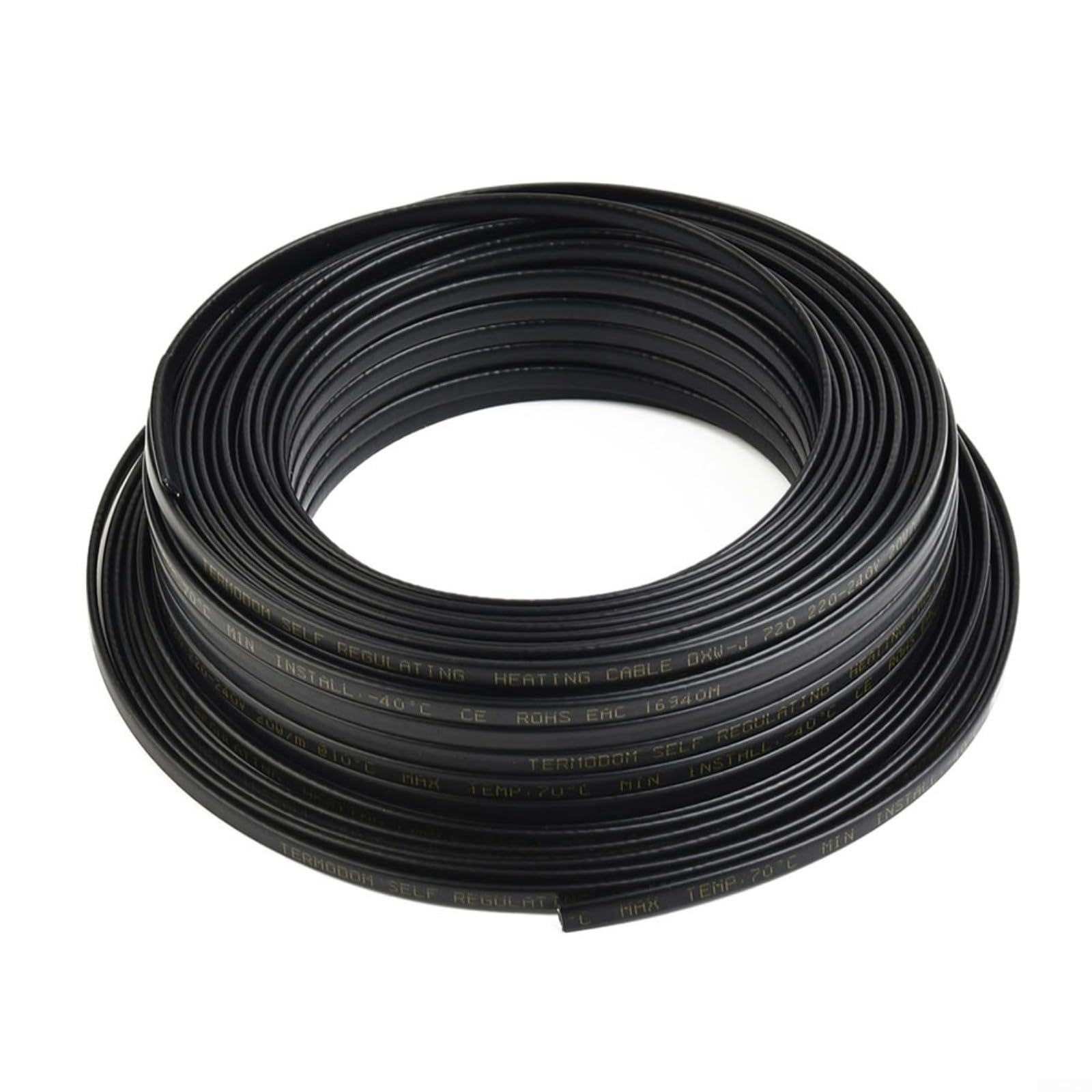 Nastro riscaldante elettrico per il riscaldamento dei tubi e la fusione della neve, autolimitante senza controller, materiale PE resistente alle intemperie, per tubi in metallo e plastica, 230 V (100