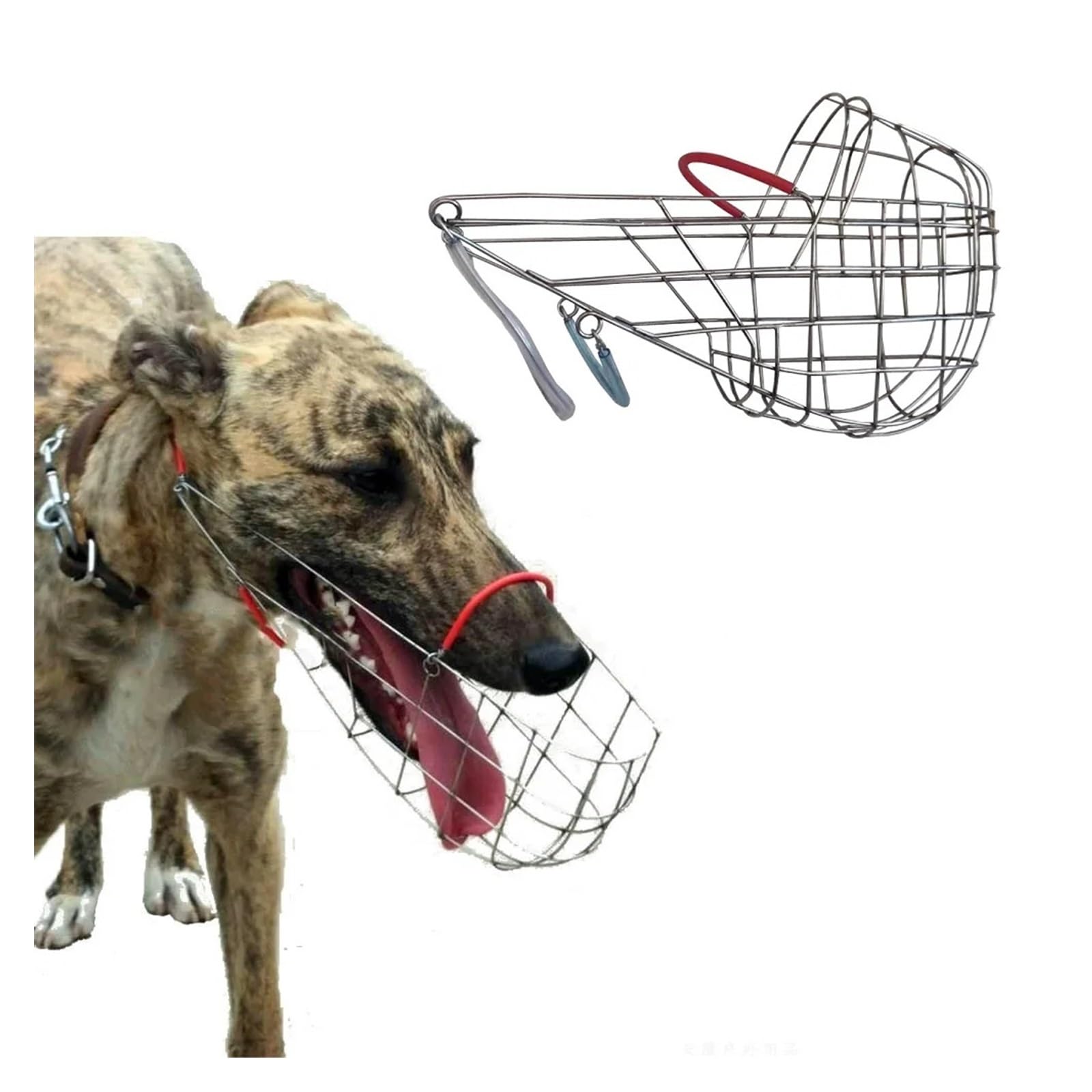 KANGYEBAIHUODIAN Museruola for cane con cestello in filo metallico, anti morso di corteccia, masticabile, adatta for museruole di cani levriero anti-morso di piccole/grandi dimensioni (Size : L)