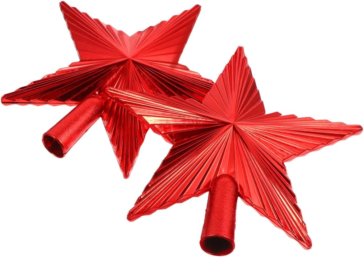 High Heel 2pcs Christmas Tree Top Star Christmas Star Topper Small Christmas Tree Topper Golden Plastic High Heel