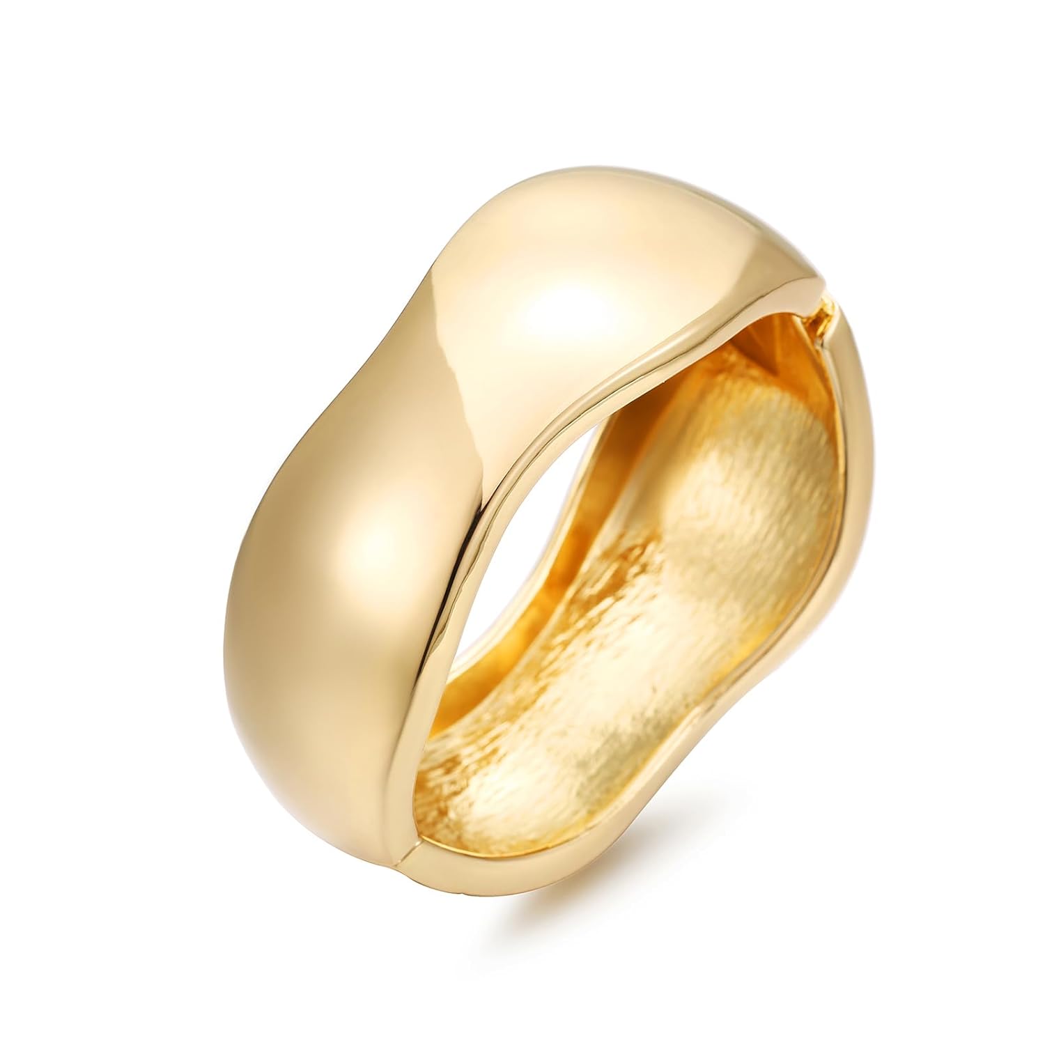 Chunky Gold Silver Bangle Bracelets for Women Thick Arm Cuff Bangle Bracelet Wrist Wrap Bracelet Jewelry