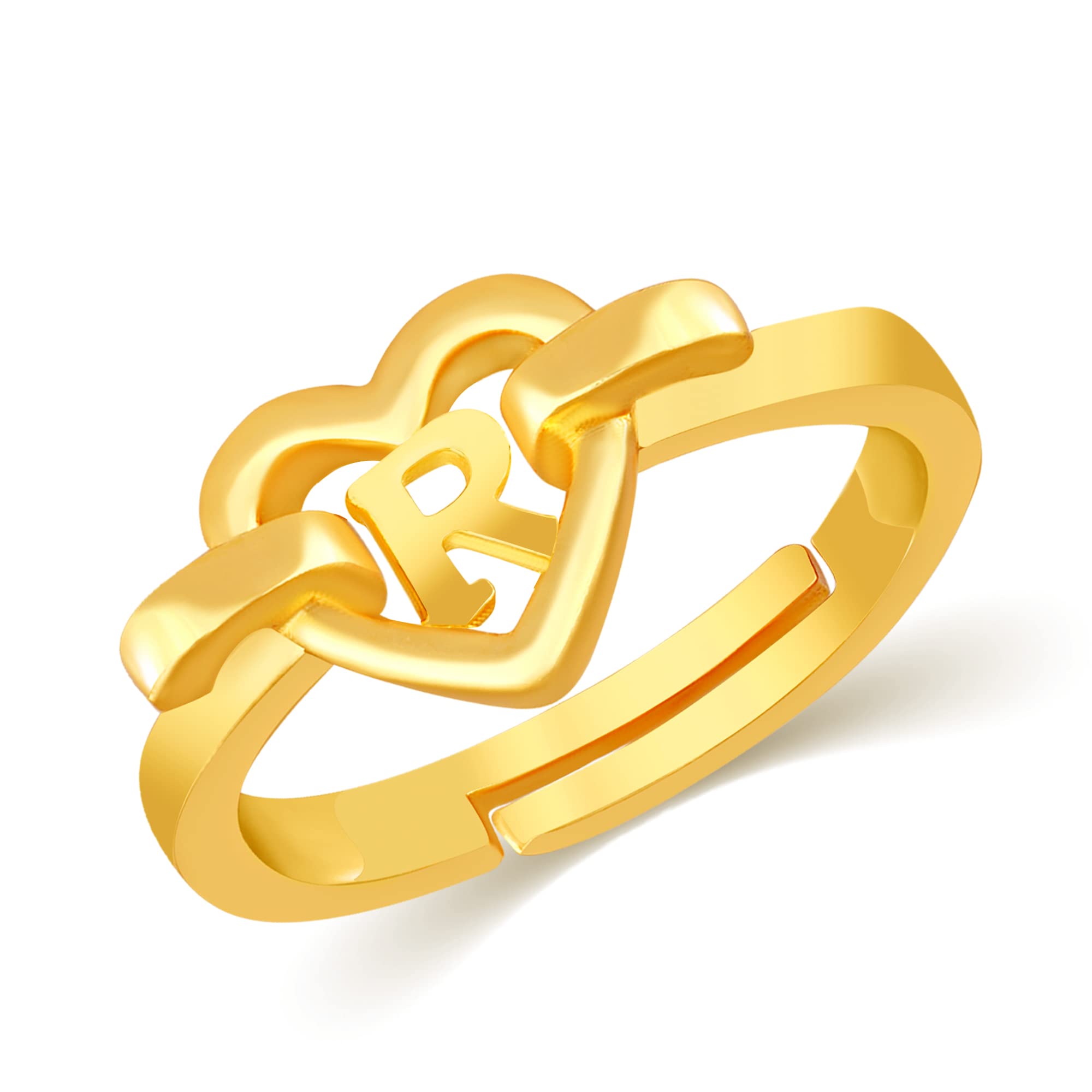 Valentine American diamond Adjustable Alphabet R I Love You Heart Initial Letter Name girlfriend King Queen Gf BF lovers ladies propose AD Finger Rings for girls women Couple Brass Gold Ring (B09NMC53MZ) Amazon Price History, Amazon Price Tracker