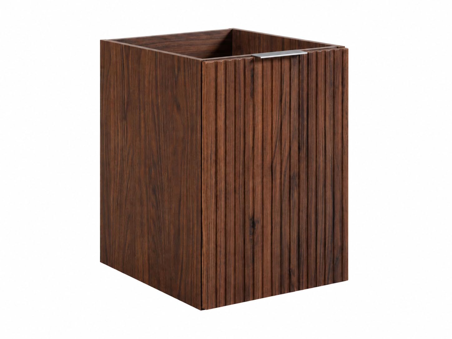 Mobile da bagno sospeso con top, Noce / Bianco, 140 x 58,6 x 46 cm