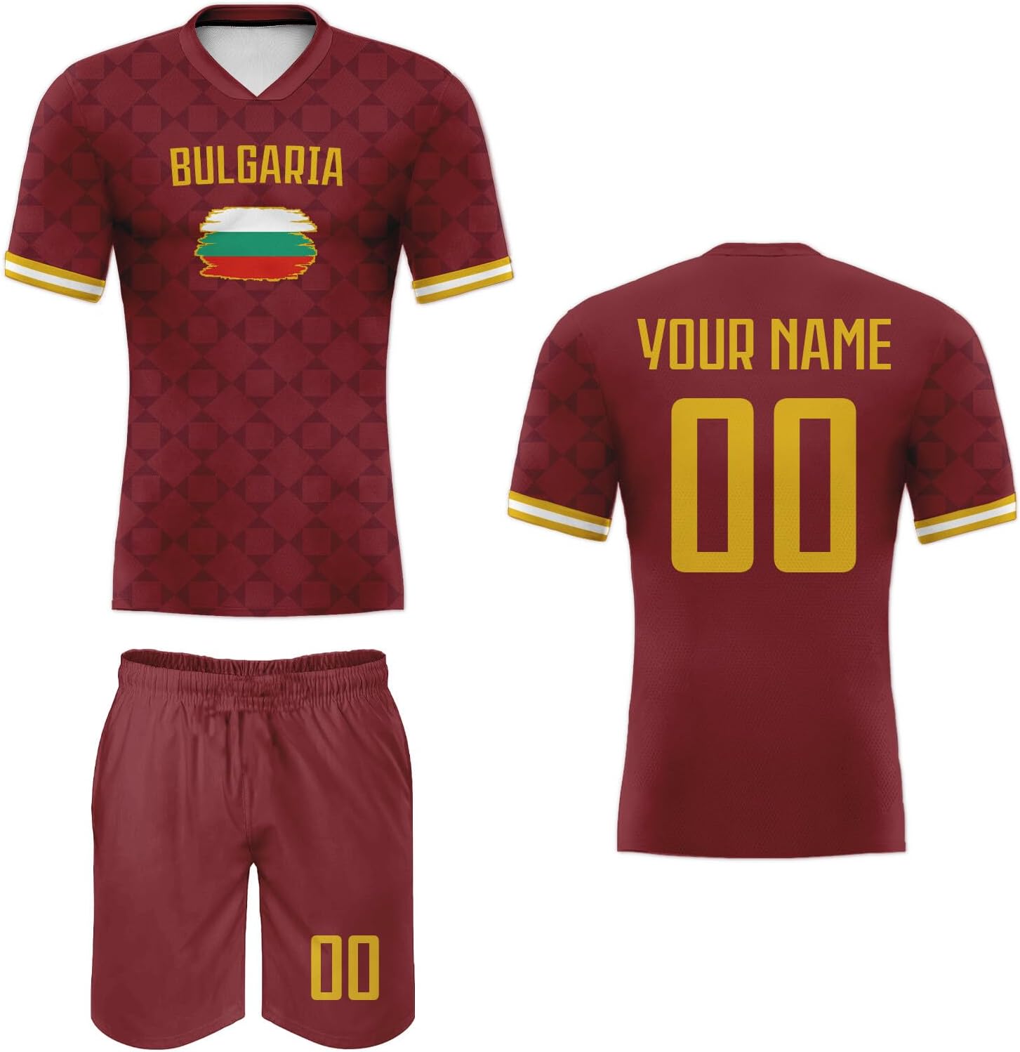 Custom 24/25 National Soccer Team Jersey Set Personalized Name Number Training Shirts Shorts for Men Women Youth Fans Gift