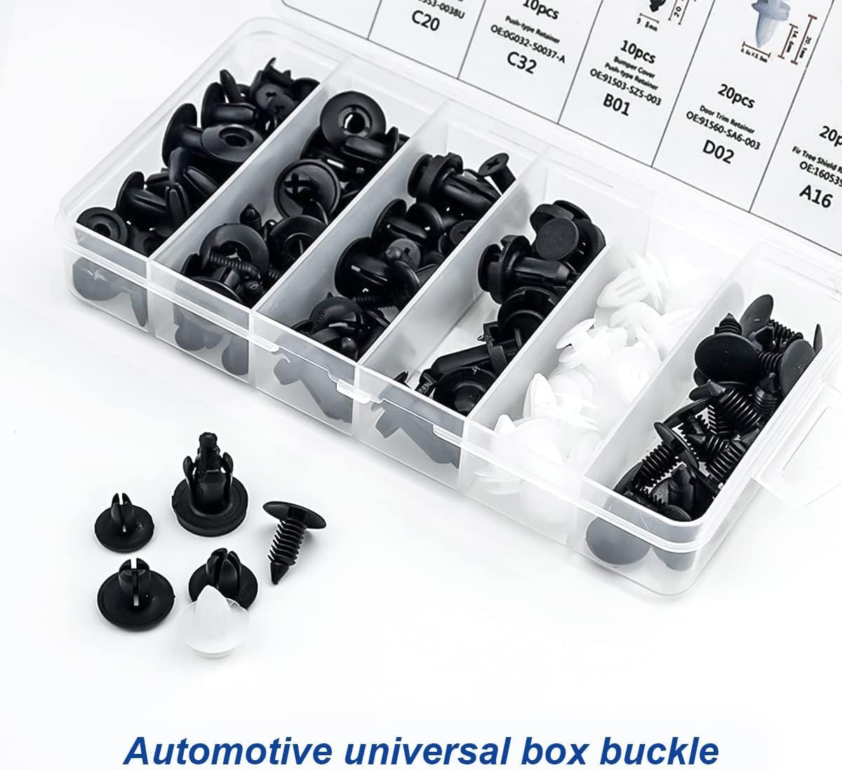 10 viti di fissaggio a pressione in plastica da 6 mm per GM 10246149, 22657634
