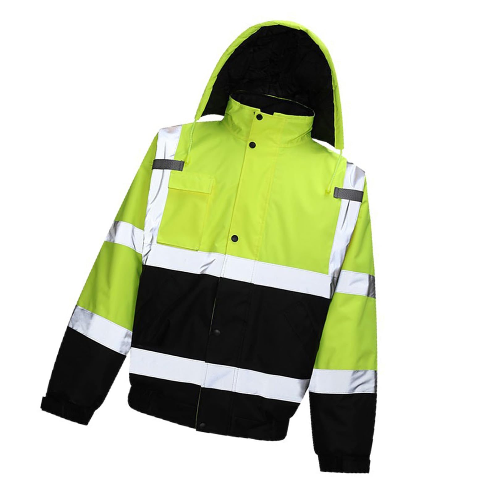 Chaquetas aislantes transpirables impermeables para visibilidad en el trabajo al aire libre, chaquetas de lluvia, trabajo en carretera