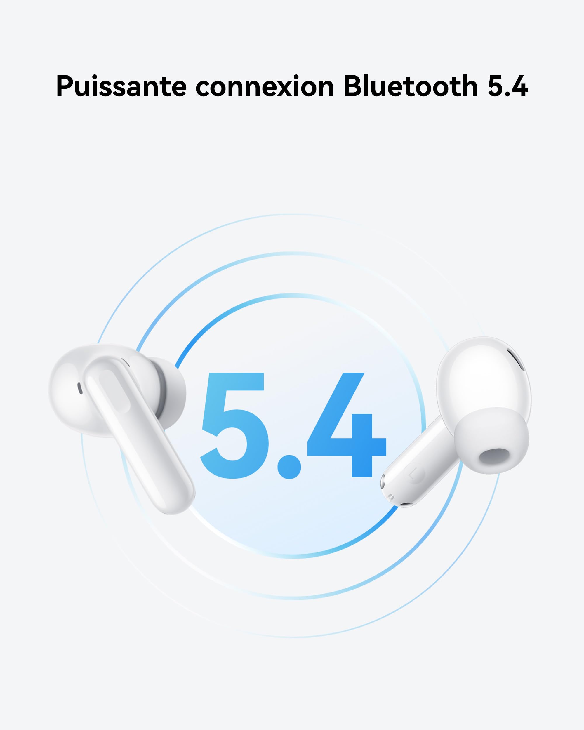 HUAWEI FreeBuds SE 4 ANC, écouteurs Bluetooth, Jusqu’à 50 h d’écoute, ANC multimode, 4,3 g écouteurs Intra-Auriculaires légers, IP54, Bluetooth 5.4, des appels clairs comme de l’Eau de Roche, Blanc