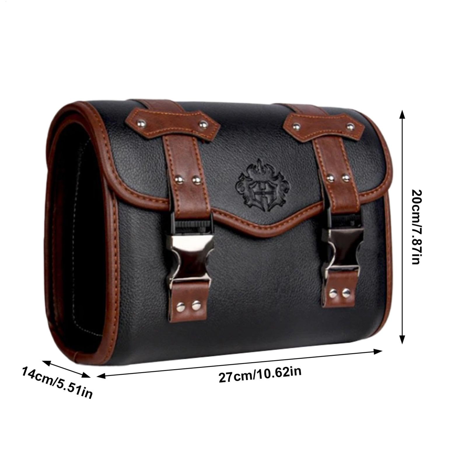 Sac à Outils de Moto en Cuir avec 2 Sangles Qui s'adaptent à Toutes Les