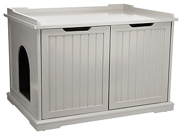 Trixie XL Wooden Litter Box Enclosure for Standard or Large Size Litter Box, Gray