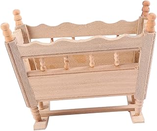 STAHAD Berço Cama Modelo Móveis Decoração Woodsy Acessórios Do Bebê Para Bonecas Bonecas De Madeira Berço Brinquedo Berço Do Bebê Bonecas De Madeira Berço Em Miniatura Móveis De