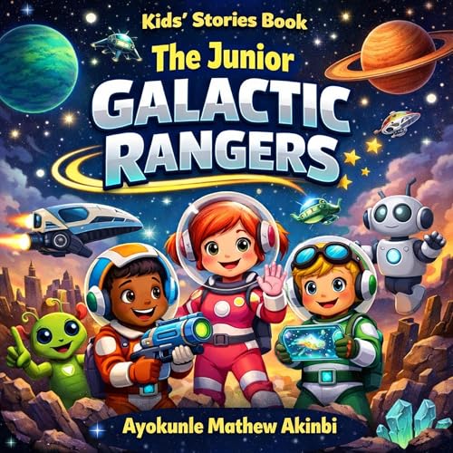 The Junior Galactic Rangers Kids&rsquo; Stories Book cover art