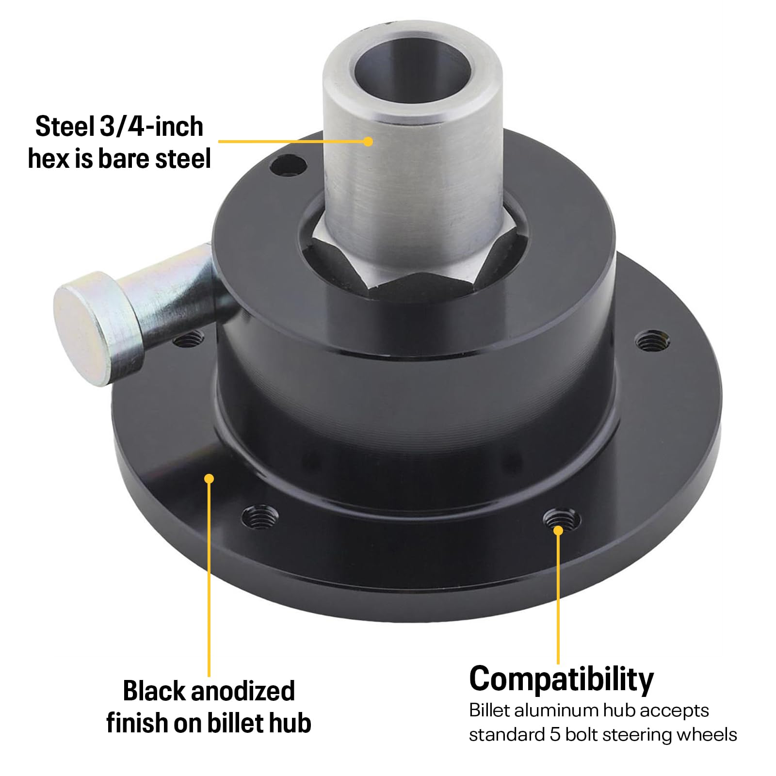 DESIRE:UNLEARH むん Amazon.com: 5-bolt Black Quick Release Steering Wheel Hub