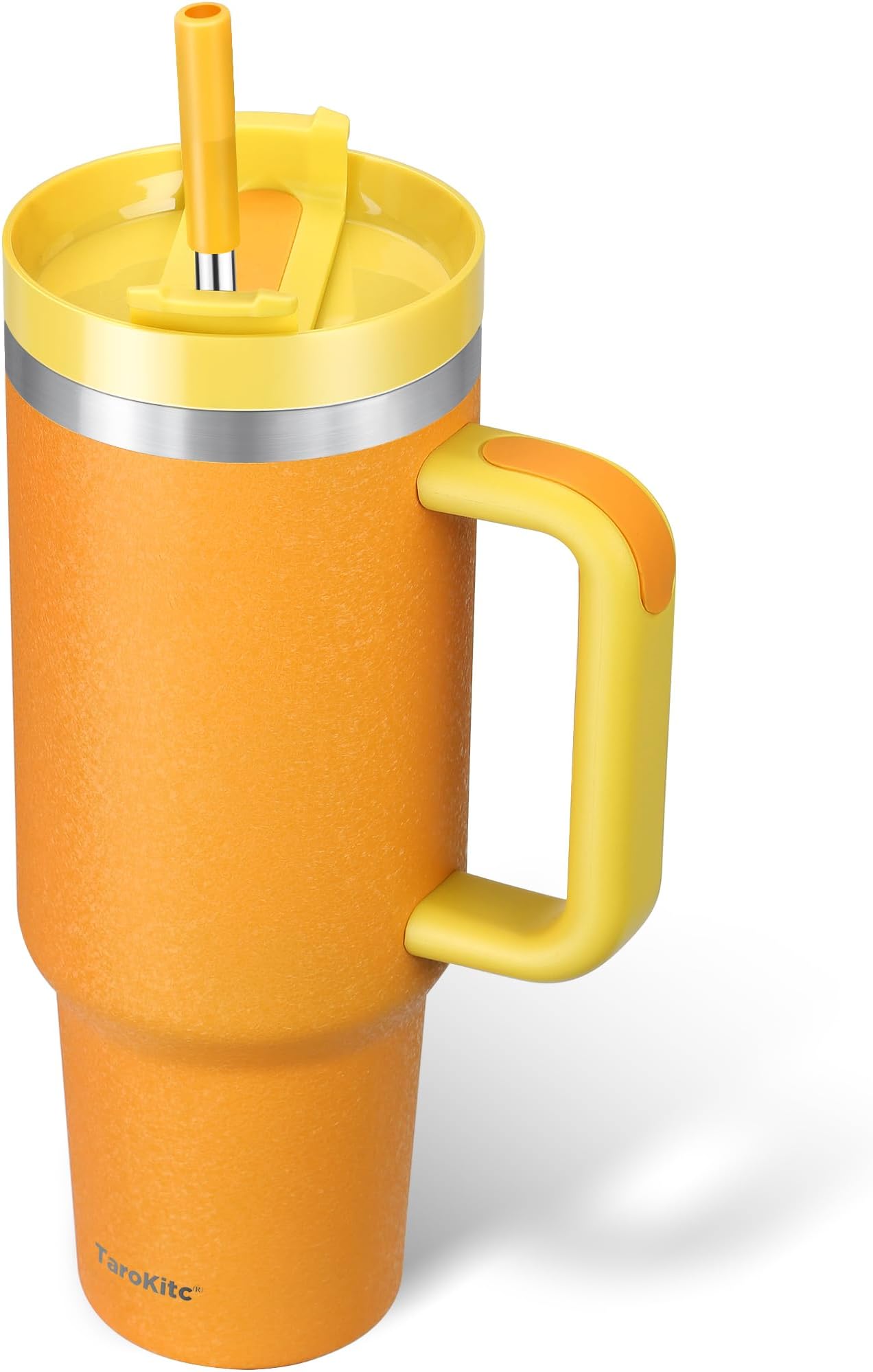 40 oz Tumbler with Handle, H2.0 Rainbow Paint Insluated