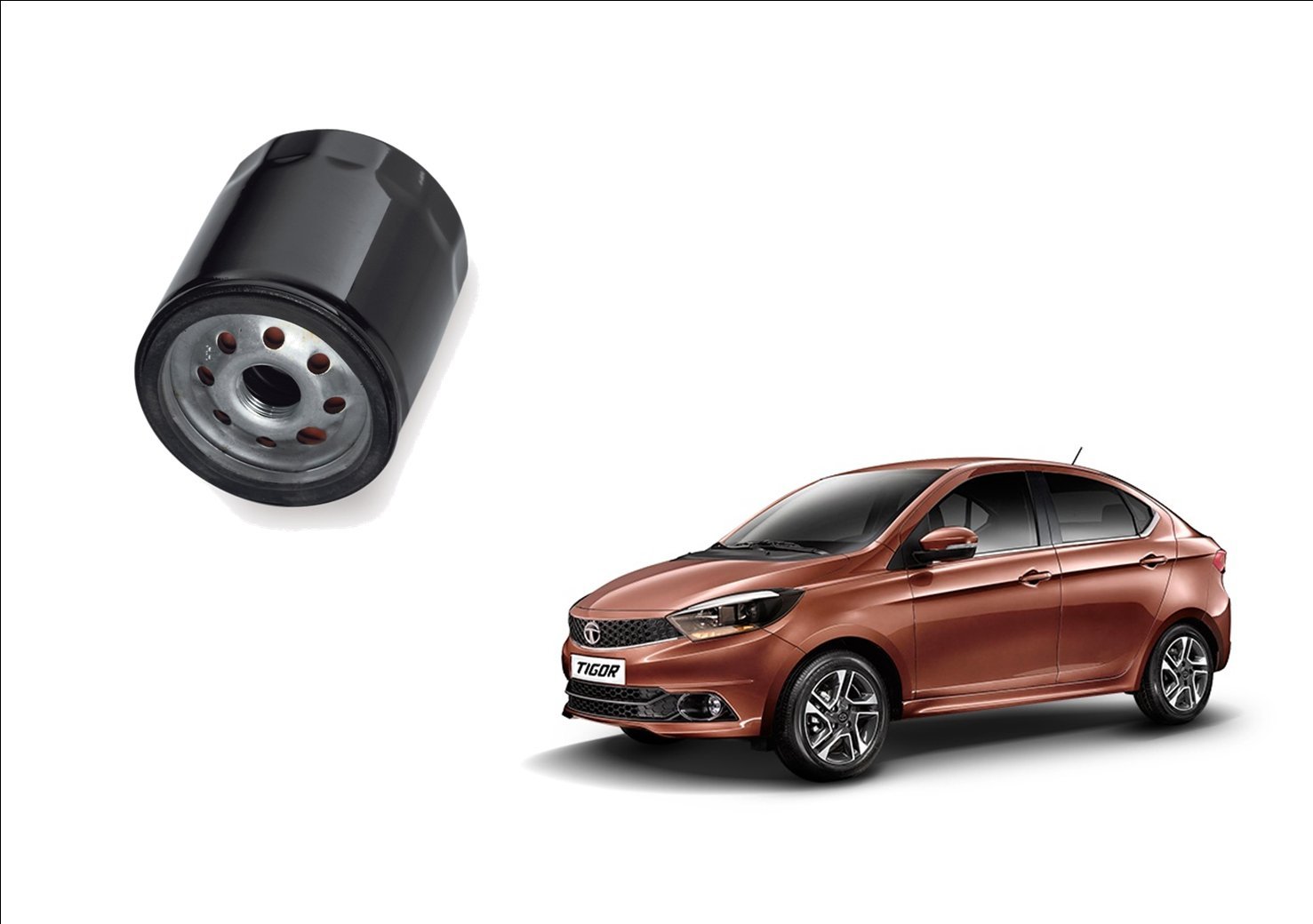Auto Spare World Engine Oil Filter Compatible With Tata Tigor 2017-2018 Petrol Set of 1 Pcs.-image-36