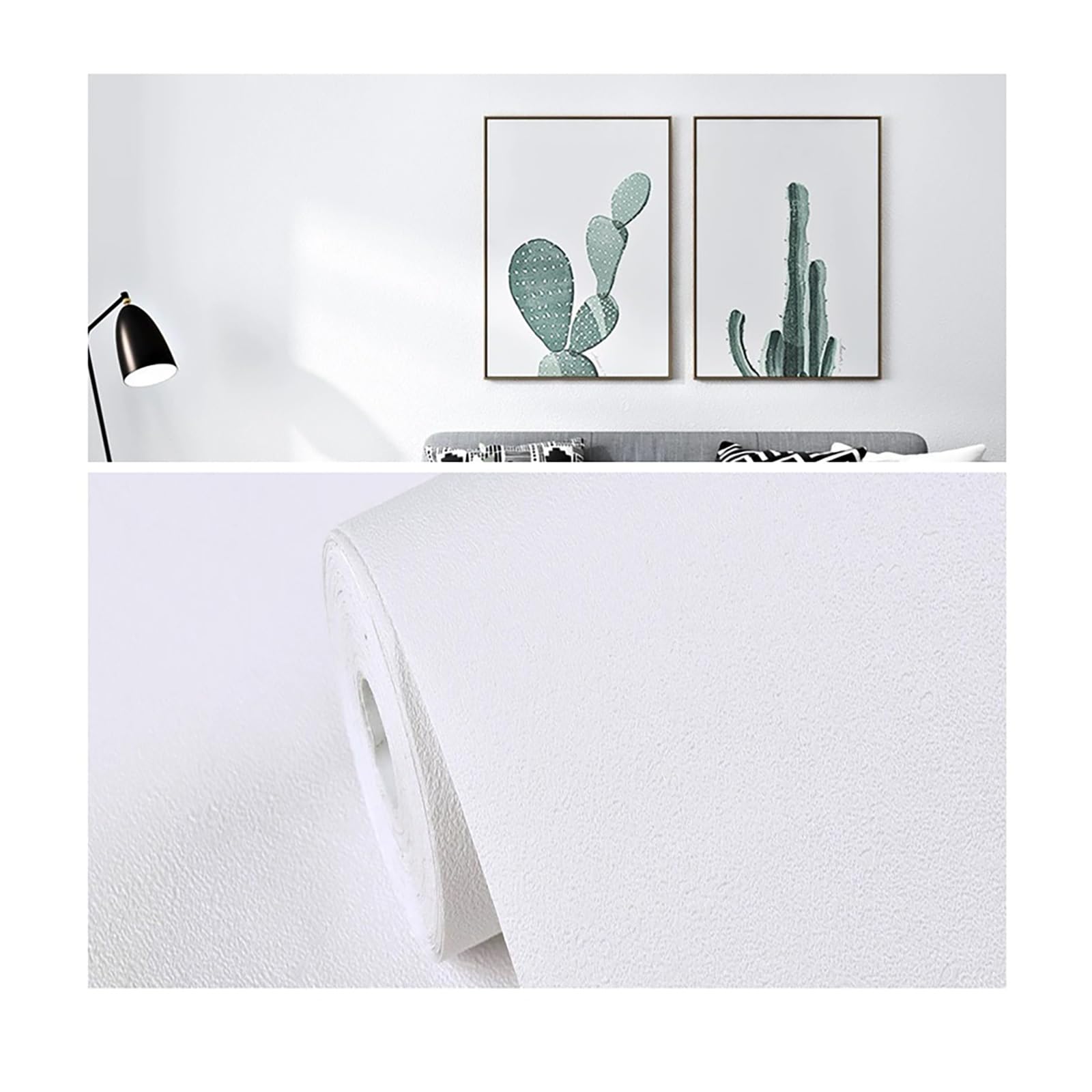 Papier Peint Adhésif Blanc Mat pour Chambre Cosy et Cuisine Lumineuse