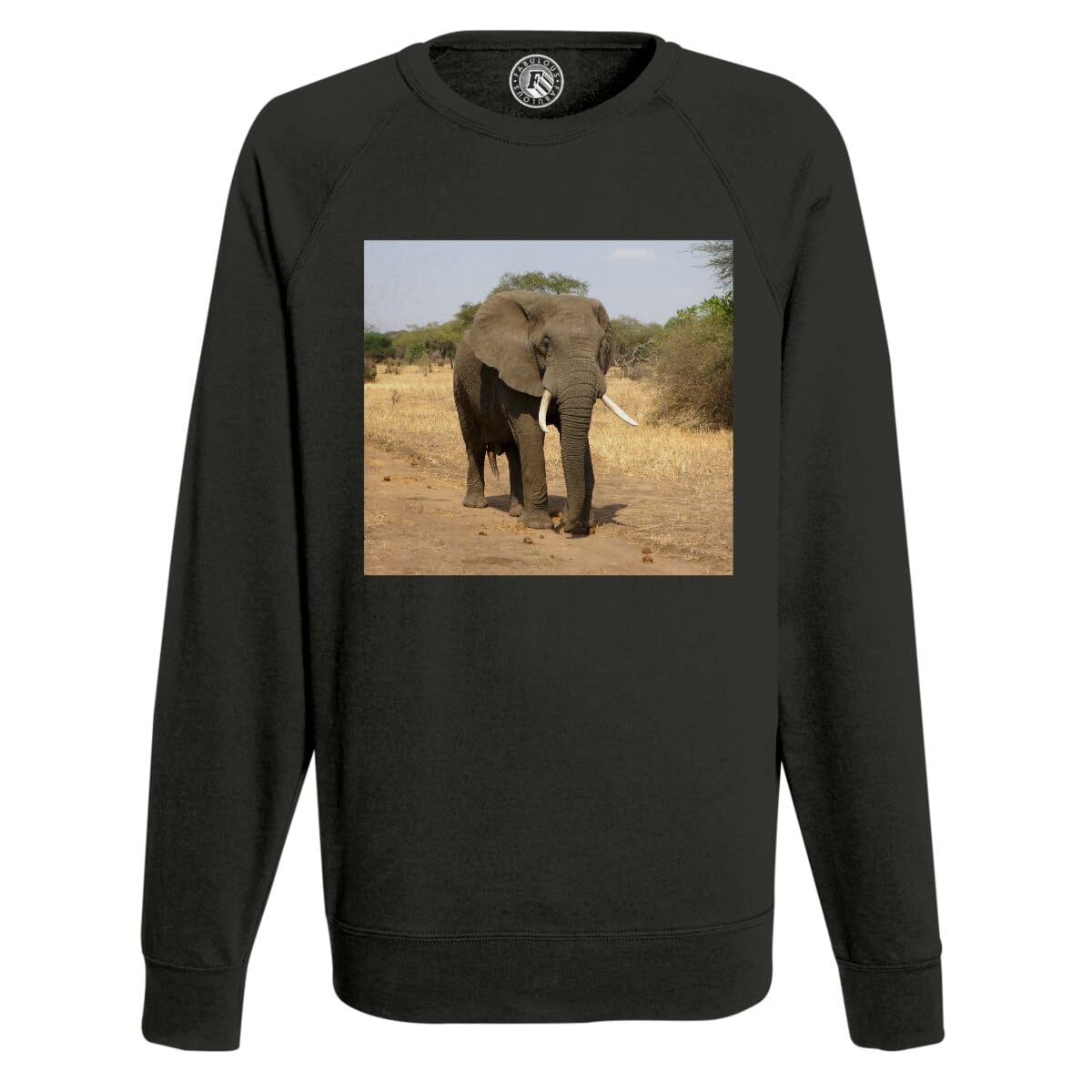 Sweatshirt Homme Elephant d'Afrique avec impression photo haute définition durable
