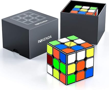Roxenda Classical 3X3 Speed Cube Professional Fast Cube with Storage Box