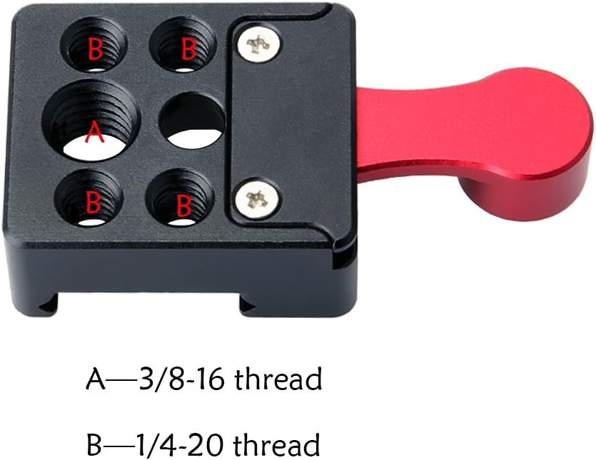 NICEYRIG Quick Release NATO Lock Clamp with 1/4'' 3/8'' Thread for NATO Rail Ball Head Friction Arm- 024 - Image 3