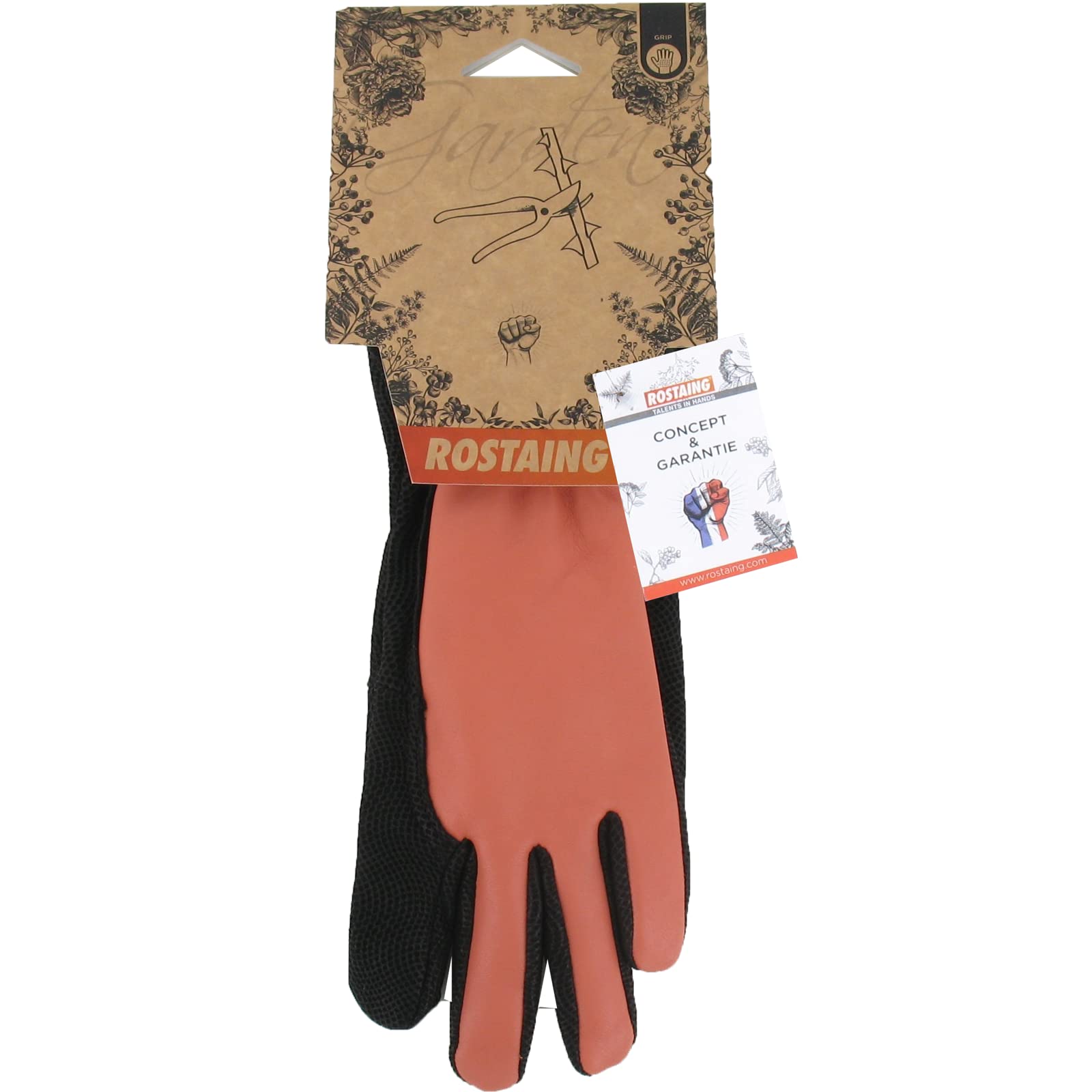 ROSTAING Gants de Jardinage 100% Cuir Éco-Conçus En France Couleur Aléatoire Frenchie Taille 07