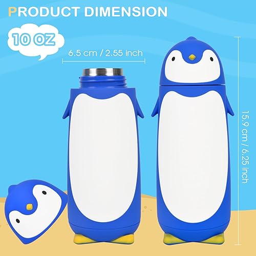 Vista 12 de ChezMax - Botella de agua de acero inoxidable para niños de 9.5 onzas Rojo