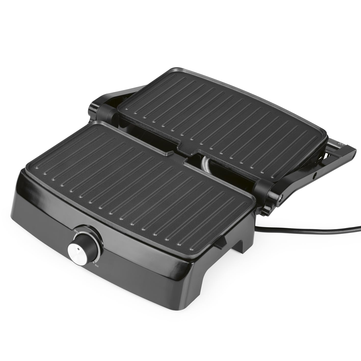 GOURMETmaxx Grill kontaktowy z powłoką zapobiegającą przywieraniu, 1000 W, bezstopniowa regulacja, uchwyt Cool-Touch