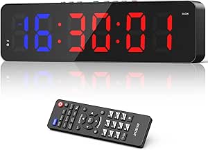 Seesii 13 Inch Gym Timer with Remote - Customizable Interval Workout ...