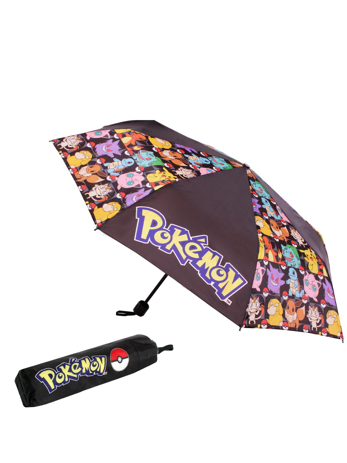 Pokemon Paraguas automático para adultos, niños y adolescentes, paraguas telescópico plegable, ligero, de viaje, escuela, trabajo - Pokémon Gifts