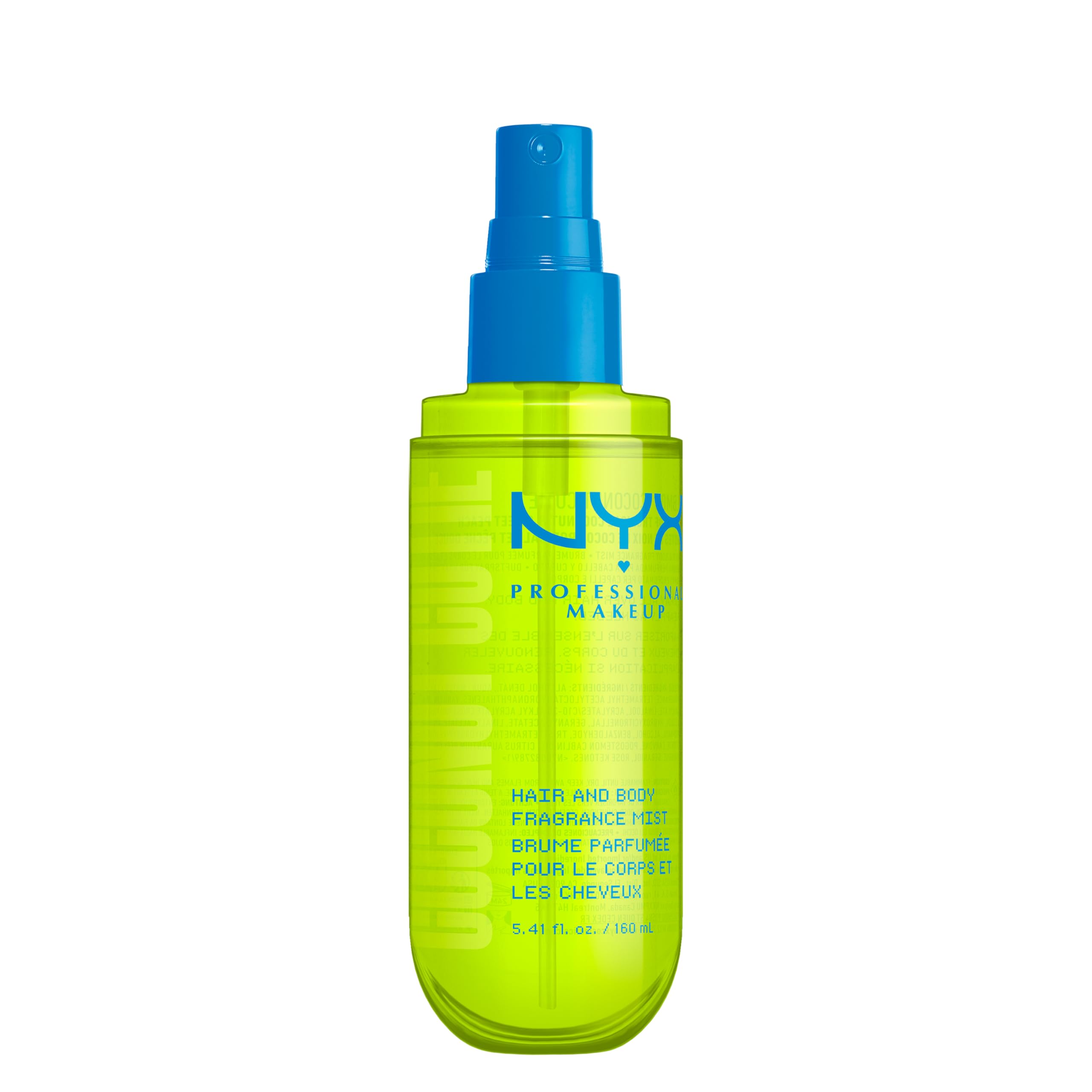 NYX Professional Makeup Fat Oil Body Mist Spray Corpo e Capelli, Fragranza Dolce, Effetto Delicato, Note di Cocco e Pesca, Coconut Cutie, 80 ml