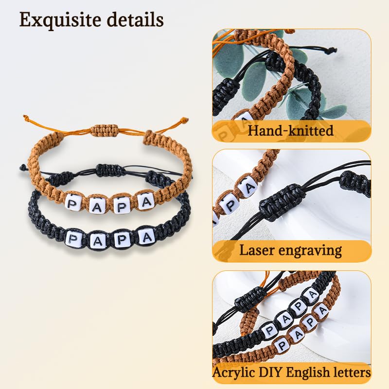 Pulsera para Papá Día del Padre 2 Piezas miniatura 3