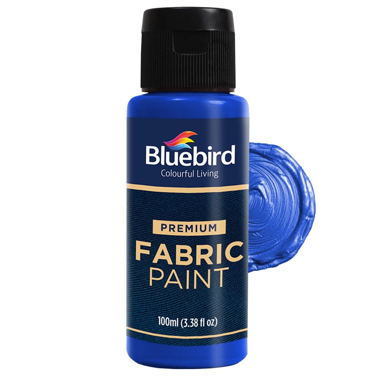 Bluebird Permanent Fabric Paint 100ML Non-Toxic Textile Paint for Clothes (Sky Blue)-image-9