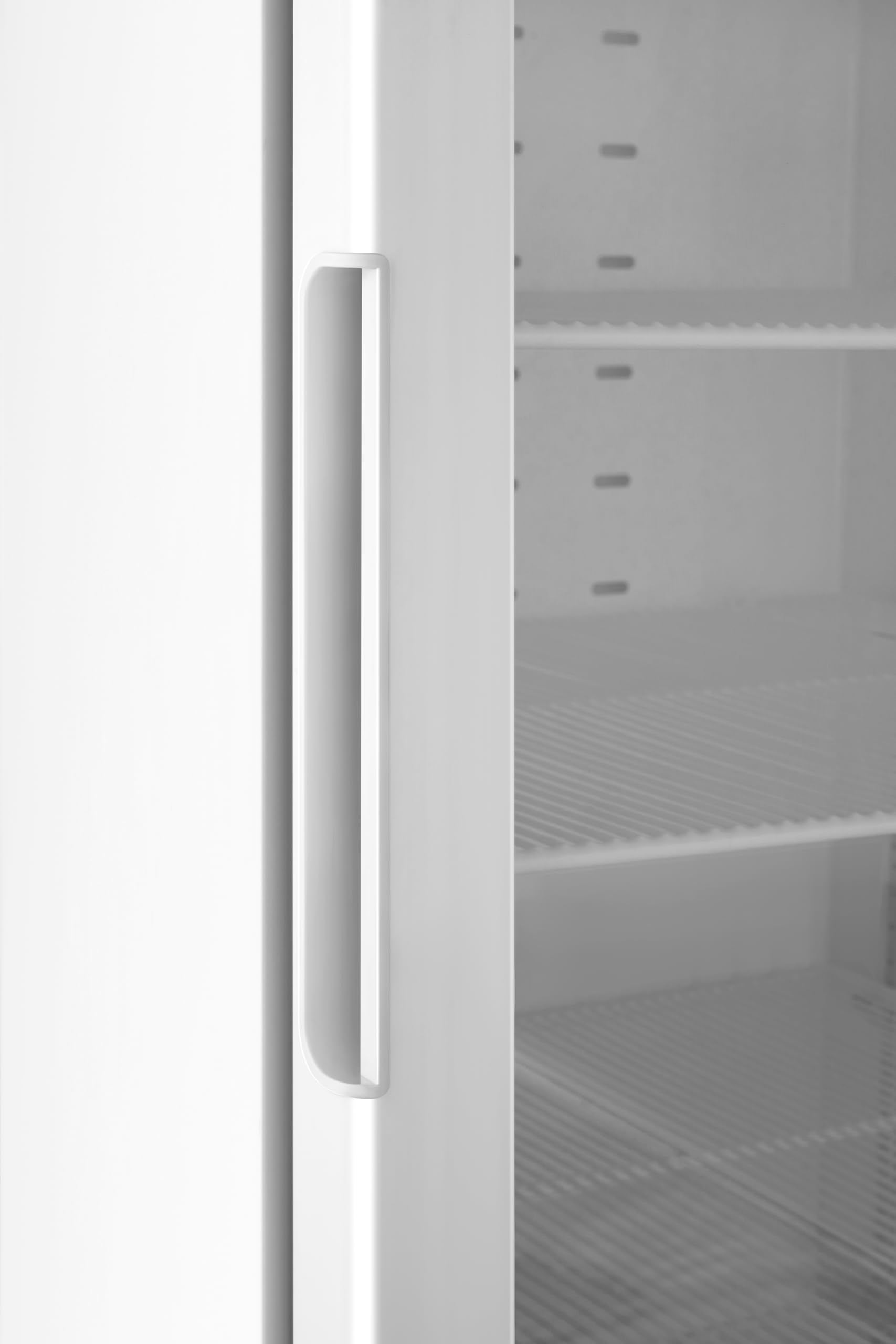 METRO Professional Réfrigérateur à Porte Vitrée GRE6600G, Verre/Aluminium, 77.5 x 72 x 188.5 cm, 380 L, Blanc