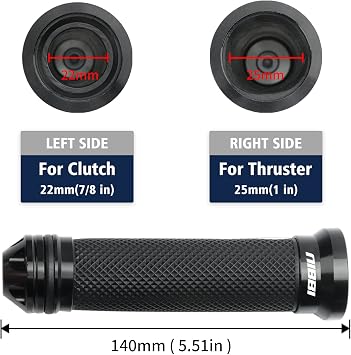 NIBBI Throttle Assembly Set, 7/8'' Grips 22mm Twist Throttle with Cable, Fit for Scooter GY6 Moped ATV