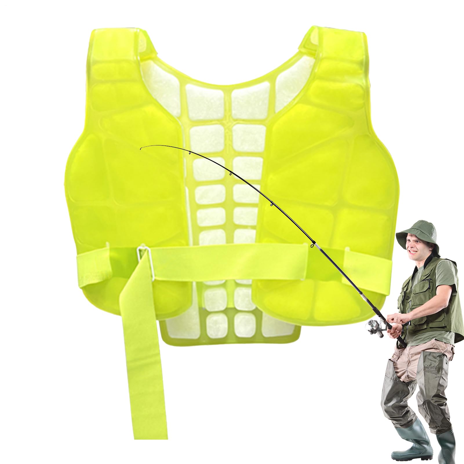 Gilet Rinfrescanti Giacchetto Termico Riutilizzabile e Regolabile | Dispositivi di Protezione Individuale e Sicurezza per Lavoro Palestra Costruzioni Motociclo Pesca Protezione Solare
