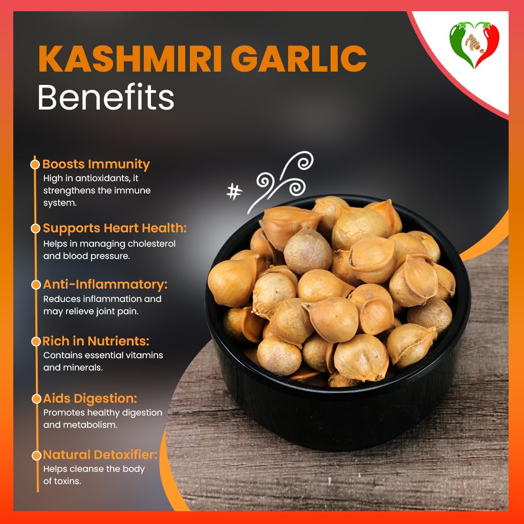 Parshutara Premium Kashmiri Garlic 50g | Snow Mountain Single Clove Garlic | High Allicin | Immunity & Energy Booster | Ayurvedic Natural Superfood | Strong Aroma | Handpicked & Chemical-Free (50GM) — Amazon image 3