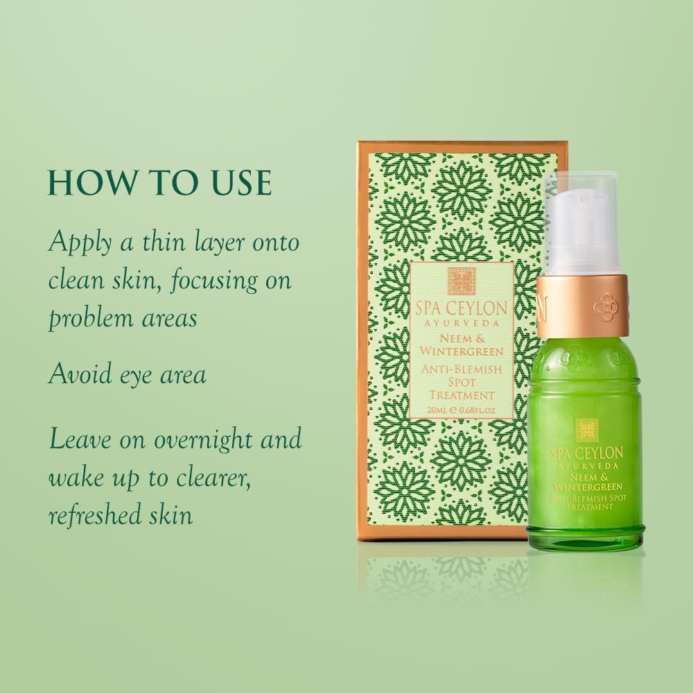 SPA CEYLON NEEM & WINTERGREEN - Anti-Blemish Spot Treatment | Controls acne and clears skin | Blackheads | acne | For oily skin