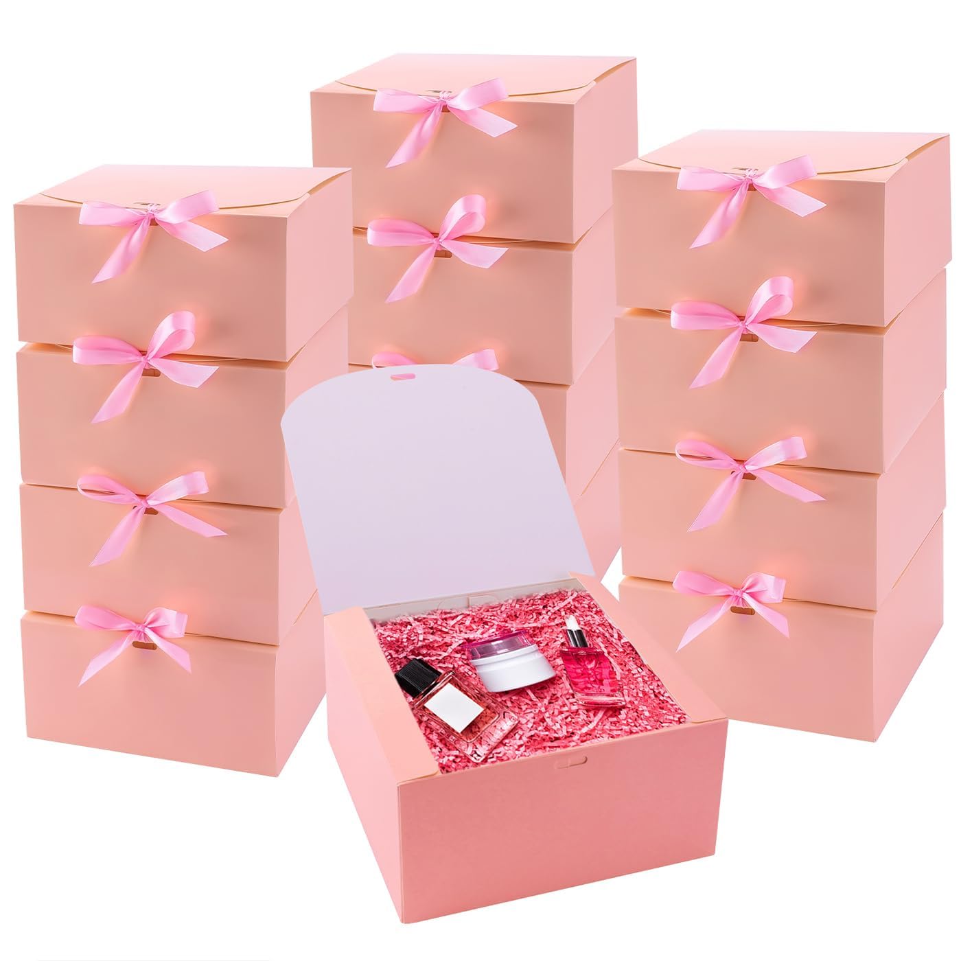 Amazon.com: WLUSEAXI 12pack Gift Boxes with Lids,Pink Gift