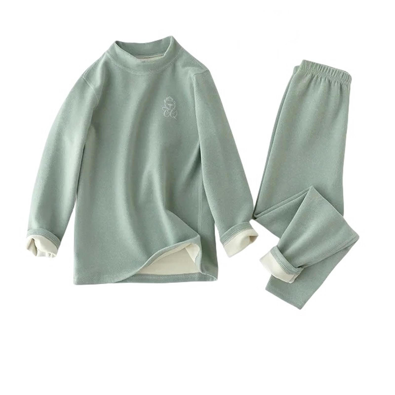 Zonto sous-vêtements d'hiver pour Enfants Ensemble De sous - Vêtements Chauds pour Enfants Pantalon d'hiver Garçon Fille Épaissi Homewear Chaud 14-15 Ans