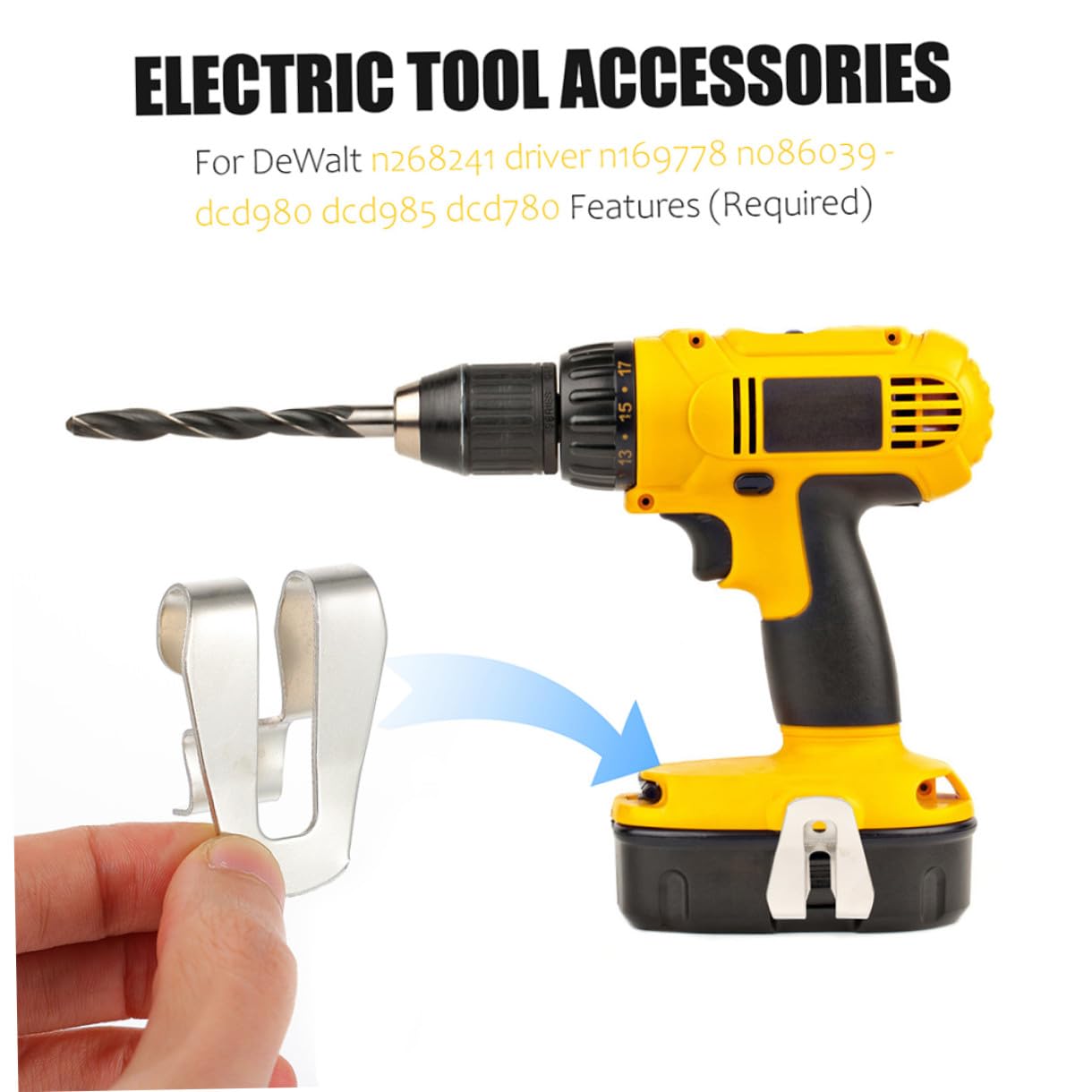 SHINEOFI 2 Set Gancio Con Fibbia in Vita Cintura Chiave Sottile Accessori Per Cinture Portautensili Argento Acciaio 8 Pezzi*2